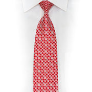 Red Rhinestone Silk Necktie – Crystal AB & Blue Sparkle