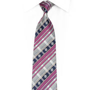 Rhinestone Silk Necktie – Pink & Crystal AB with Gold Sparkle