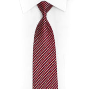 Burgundy Silver Blue Diagonal Micro Checkered Rhinestone