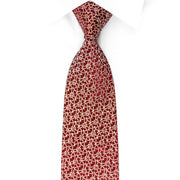 Premierlux Rhinestone Silk Necktie Golden Trellis On