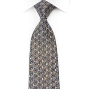 Pierre Cardin Men’s Silk Rhinestone Necktie Golden Trellis