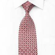 Metro City Men’s Crystal Rhinestone Silk Necktie Burgundy