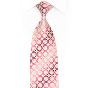 Pink Geometric Circles On Light Pink With Pink White