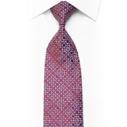 Rhinestone Necktie Silver Fleur-de-Lis On Burgundy With Sparkles
