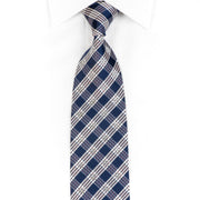 Guy Laroche Rhinestone Necktie Blue White Striped With red