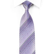 Nicole St Giles Rhinestone Tie Mauve Geometric & Striped On