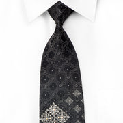 Paco Rabanne Men’s Crystal Tie Silver Cartouche On Black