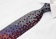 Park Land Crystal Rhinestone Silk Necktie Checker On