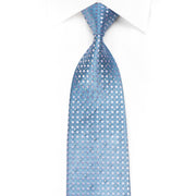 Renoma Men’s Crystal Silk Necktie Mauve Geometric On Blue