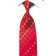 Roberta di Camerino Rhinestone Silk Necktie Cartouche On Red