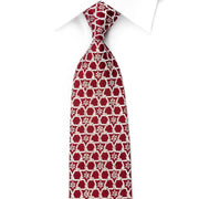 Roberta di Camerino Silk Rhinestone Tie Silver Star Trellis