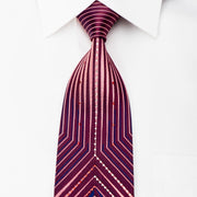 Valentino Rich Rhinestone Necktie Geometric Stripes On