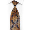 Gravata de seda com strass azul marinho e brilhos prateados