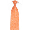 Rhinestone Silk Necktie – Orange & Peach Floral Crystal