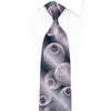 Rhinestone Silk Necktie – Spiral Galaxy Print with Pink & Crystal AB Stones