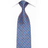 Rhinestone Silk Necktie – Blue & Pink Geometric Crystal
