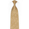 Gravata de seda filigrana com strass dourado e brilhos dourados