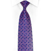 Pink Interlocking Circles On Blue Rhinestone Tie With Sparkles