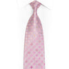 Gravata de seda geométrica rosa-malva com strass e brilhos prateados