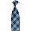 Blue Plaid Rhinestone Silk Necktie