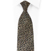Daks Rhinestone Silk Necktie Golden Scrolls On Black With Gold Sparkles