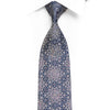 Gravata de seda com strass de cristal azul marinho prata Marrakesh