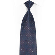 Quadrados geométricos brilhantes roxos em gravata de seda com strass azul escuro