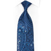 Gravata de seda com strass azul Anthemion e Paisley