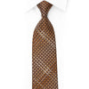 Metro City Rhinestone Necktie Golden Foulard Design Em Marrom com Brilhos de Prata