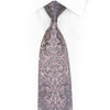 Damask On Silver Rhinestone Silk Tie With Sparkles