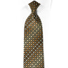 Bronze Medallion Silk Tie with Diagonal Rhinestone Cascade