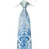 Powder Damask Crystal-Studded Silk Necktie