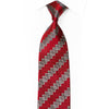 Luxury Red &amp; Silver Rhinestone Silk Necktie — Burgundy