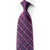 Renoma Men's Silk Necktie Striped Rhinestones On Purple With Sparkles