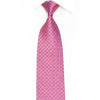San-Dee Rhinestone Silk Necktie – Pink Crystal Geometric