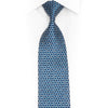 San-Dee Rhinestone Silk Necktie – Navy Blue Geometric