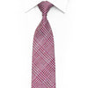 San-Dee Rhinestone Micro Fiber Necktie – Burgundy Crystal Check