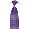 Rhinestone Silk Necktie – Purple Crystal & Silver Sparkle