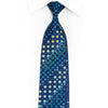 Blue Purple Yellow Geometric On Navy Rhinestone Tie