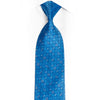 Blue Rhinestone Silk Tie With Silver Sparkles - 1