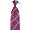 Blue Silver Striped On Purple Rhinestone Necktie - 1