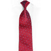 Blue Trellis On Burgundy Rhinestone Silk Tie - 1