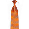 Blue Trellis On Orange Rhinestone Silk Necktie - 1