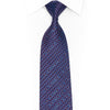 Burgundy Blue Trellis On Navy Silk Tie With Blue & White