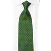 Emerald Green Silk Necktie With Emerald Rhinestones - 1