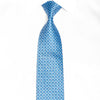 Geometric On Blue Rhinestone Silk Tie - 1