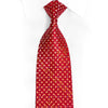 Geometric Dots On Red Rhinestone Silk Tie With Gold