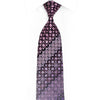 Geometric Floral On Navy Rhinestone Silk Necktie