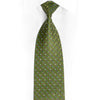 Geometric On Green Rhinestone Silk Tie - 1