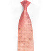 Geometric On Pink Rhinestone Silk Necktie With Silver